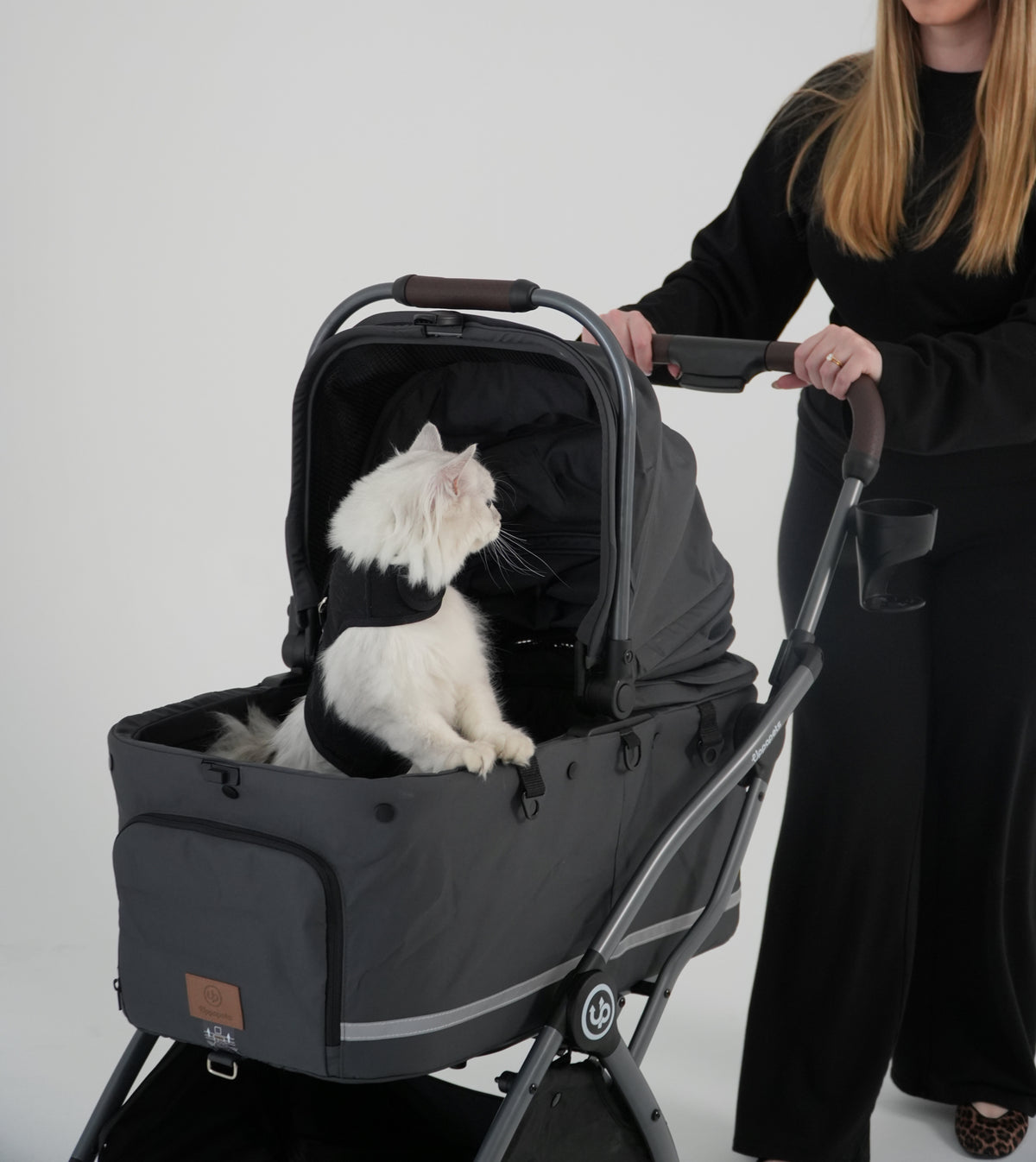 Flander 2-in-1 Pet Stroller - Charcoal